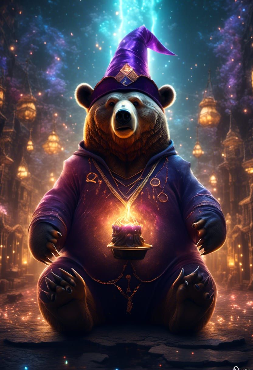 Obese Bear Warlock in Space Photograph
