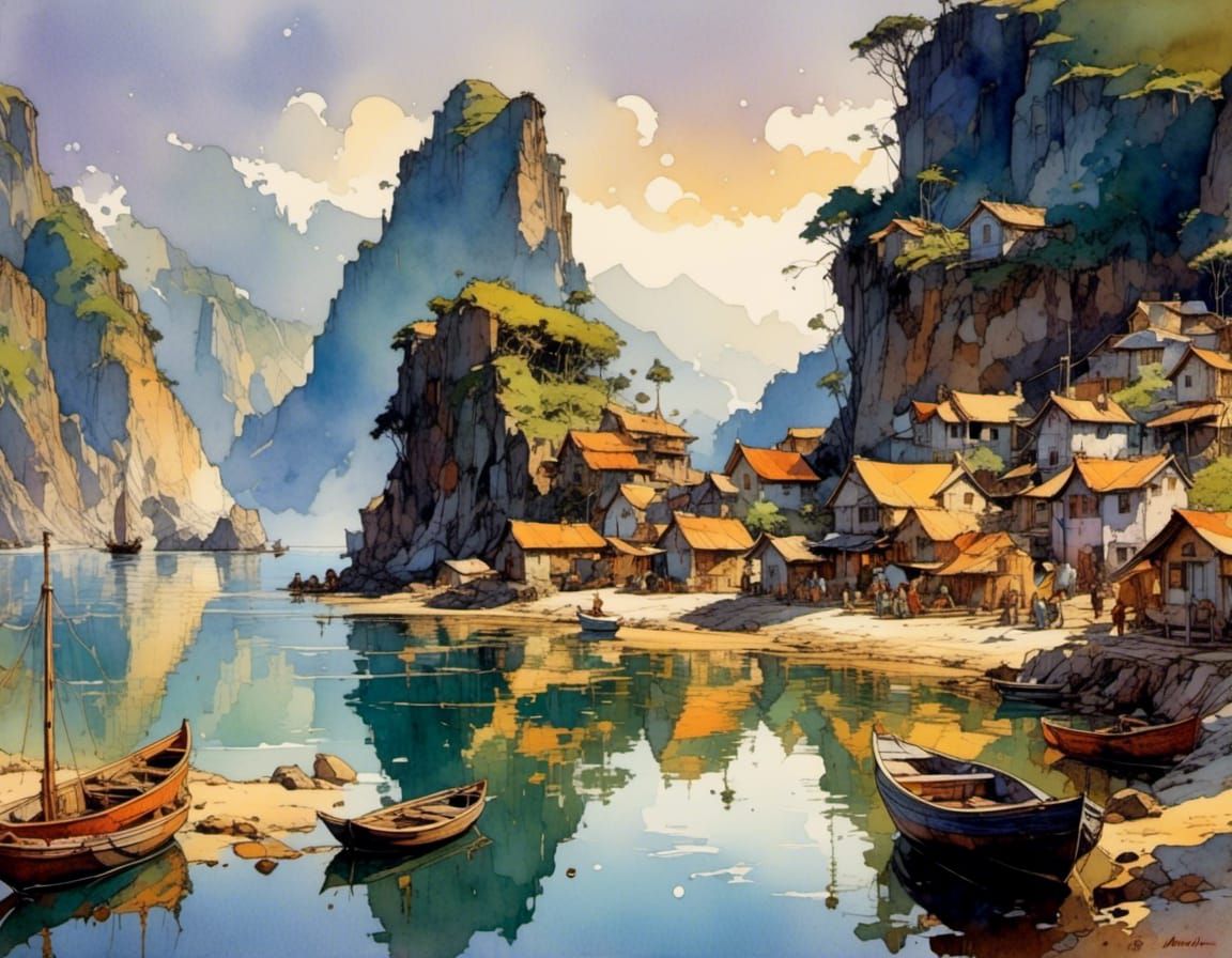 Southeastern villages nestle into every small inlet