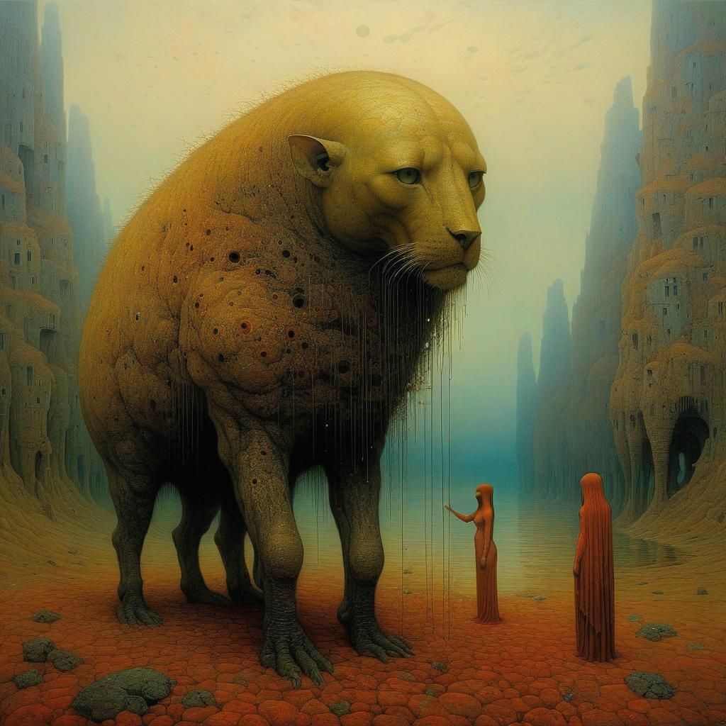 Magnetic Vision: Surreal Animals in Massurrealist Style