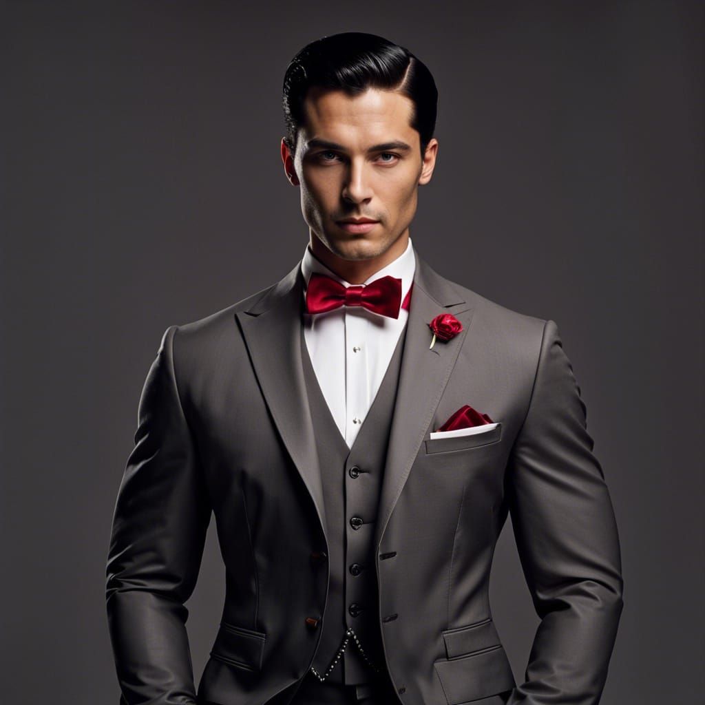 Portrait of a Man with Red Bow Tie