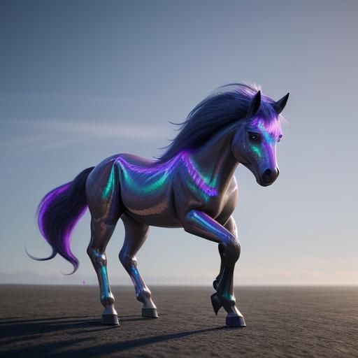 Holographic 5G Horse with Razor Sharp Mane