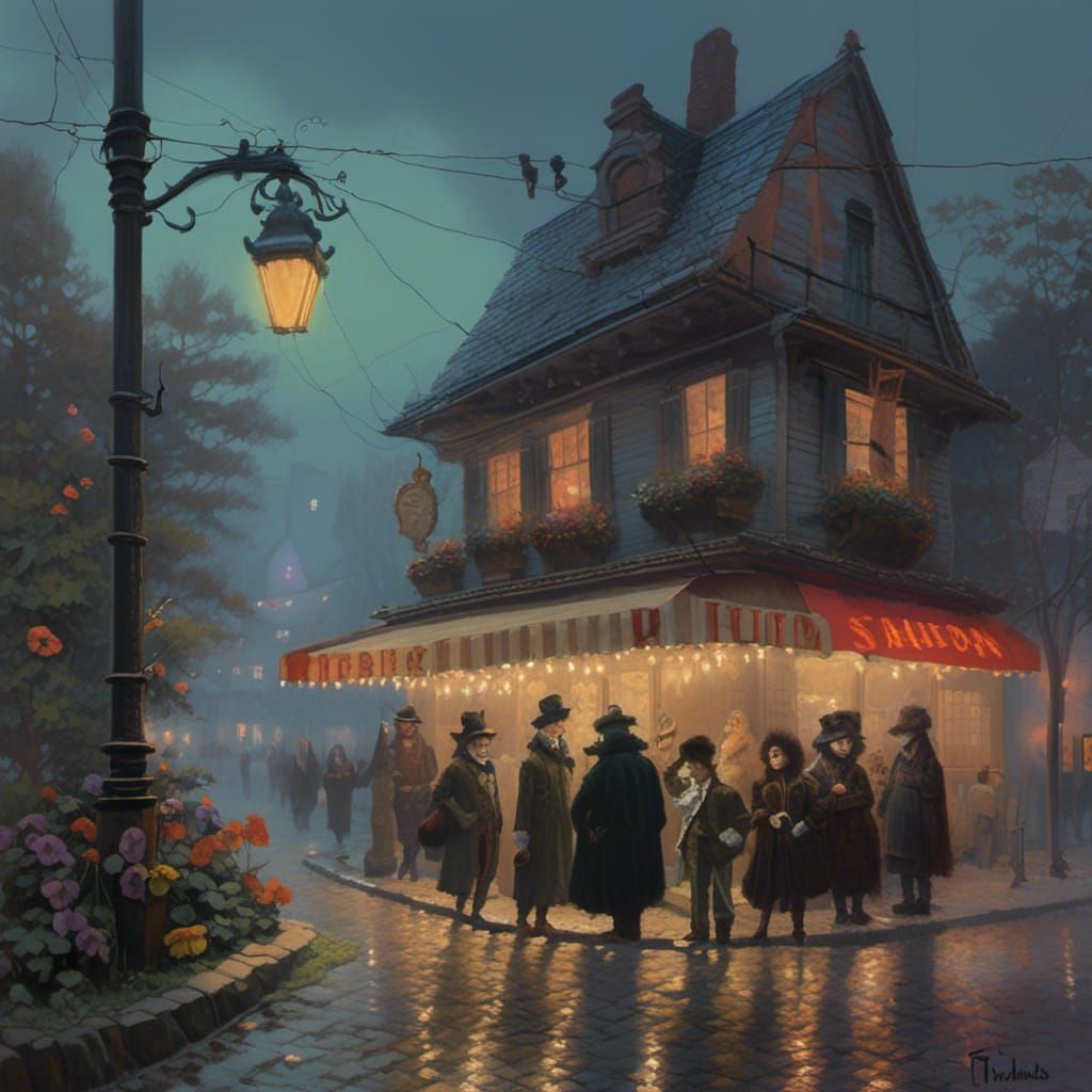 Dark Gathering: A Digital Interpretation of Classic Art