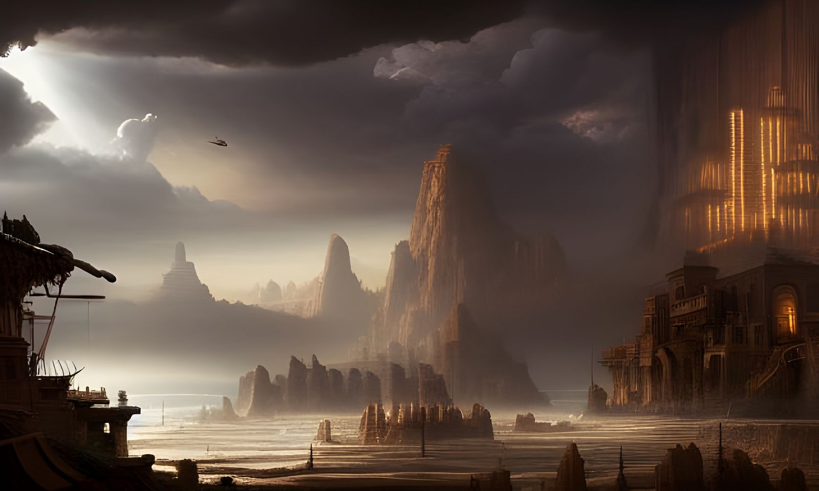 Epic Phoenician Trading Stations: Digital Matte Painting