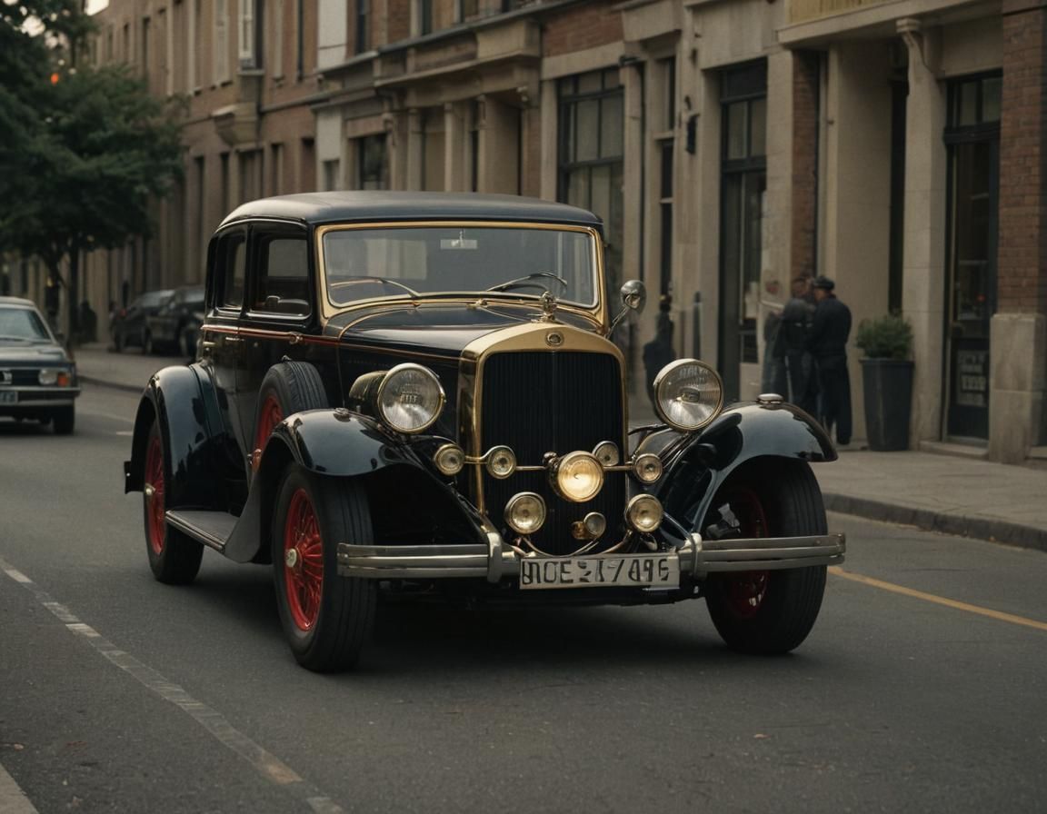 Luxury Vintage Car in Cinematic Style