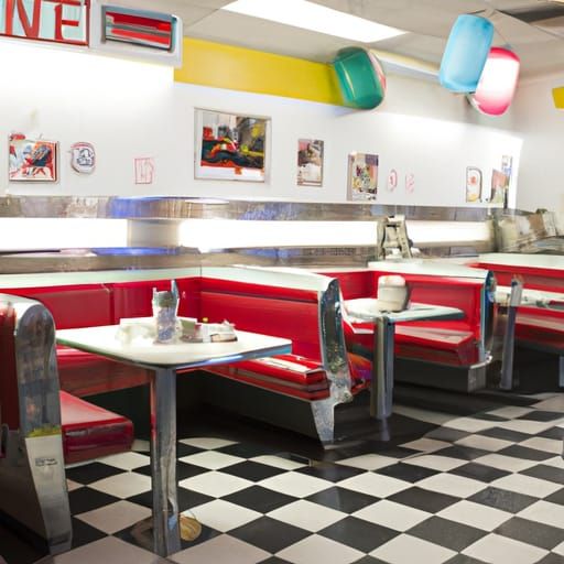 Classic 1950s American Diner Illustration
