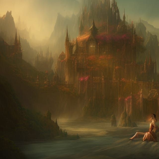 Emotionally Abused Woman: Detailed Matte Painting