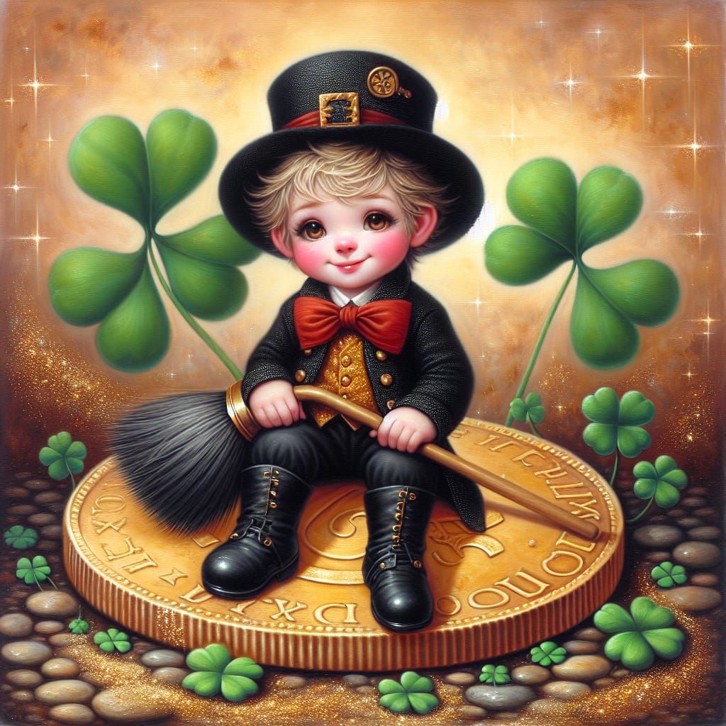 Whimsical Fairy Tale Illustration in Oil Painting