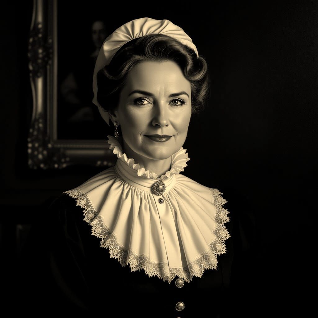 Wealthy Woman Overseeing Palace Household