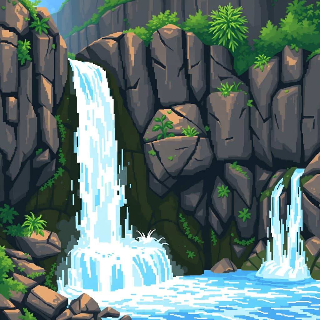 Playstation 1 Waterfall Screenshot Aesthetic