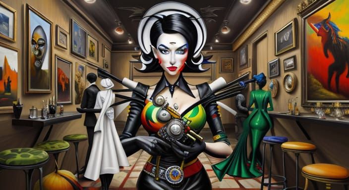 Surreal Landscape in Matte Oil Paint