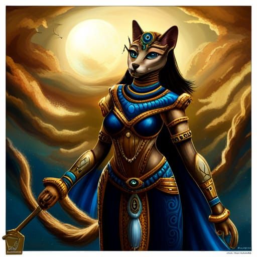 Bastet Cat Goddess in Warrior Mode