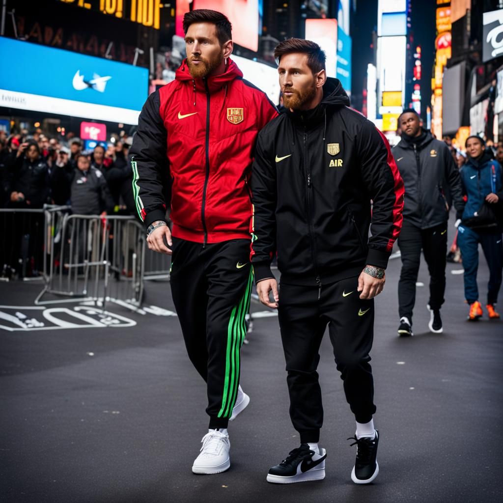 Lionel Messi in Times Square, Nikon Photography