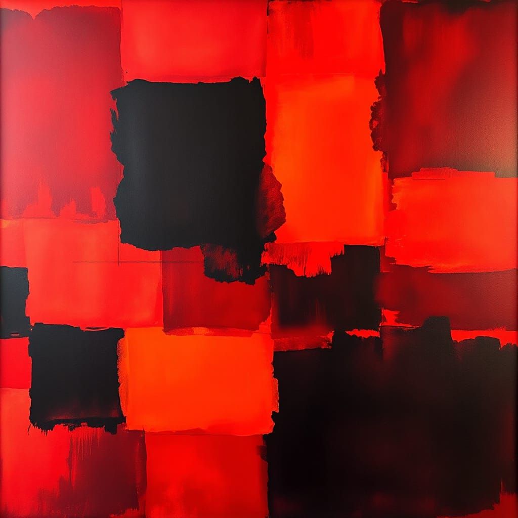 Abstract Expressionism in Rothko Style with Resonant Colors