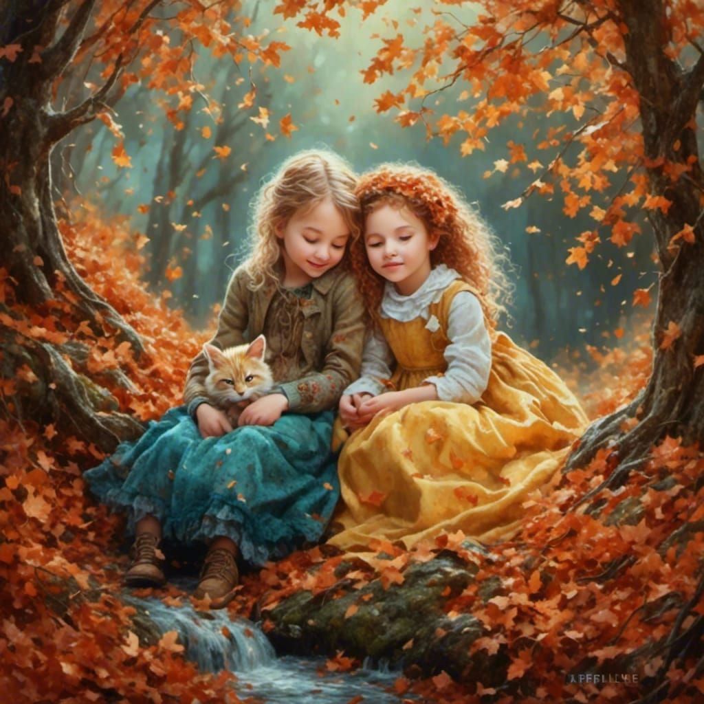 Cuddling in a Cosy Autumn Fairytale