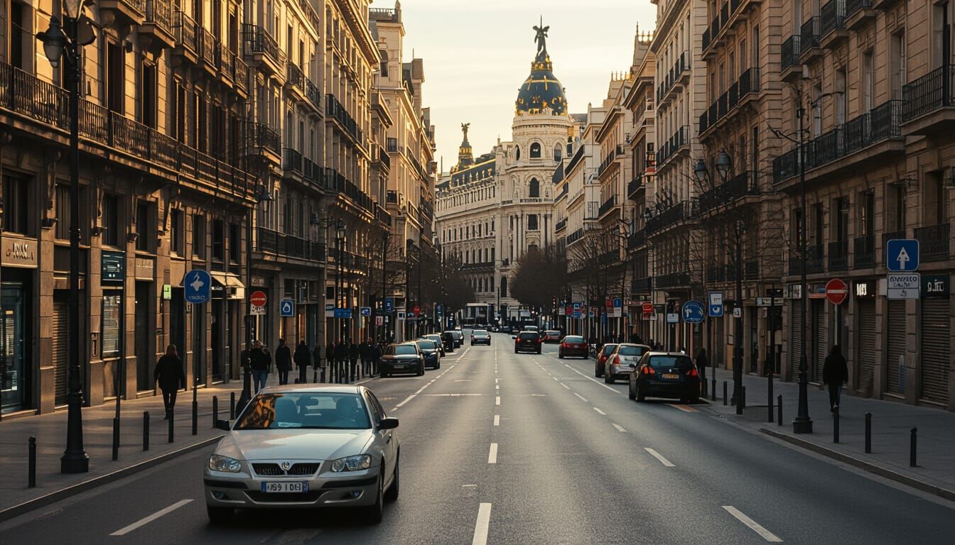 Empty Streets of Madrid Cinematic Style