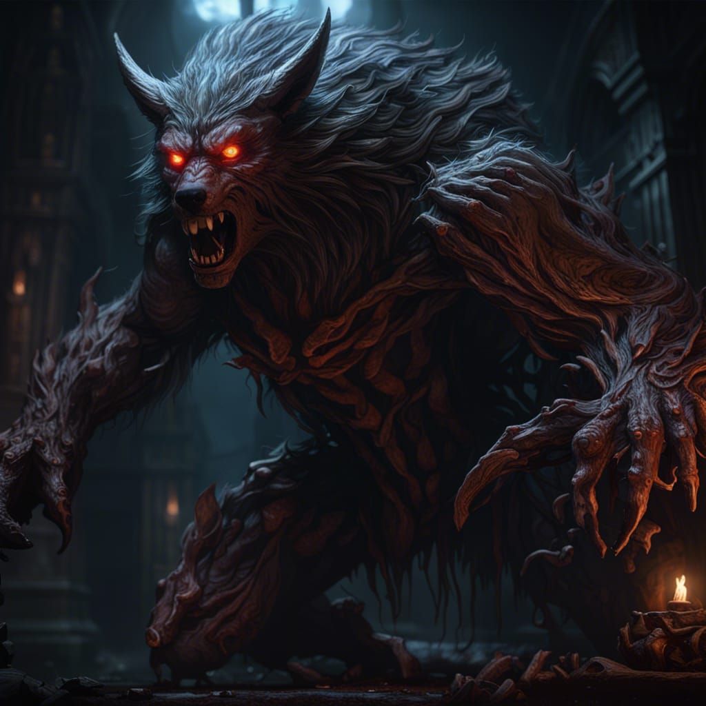 Lycanthrope Transformation: Dark Fantasy Concept Art