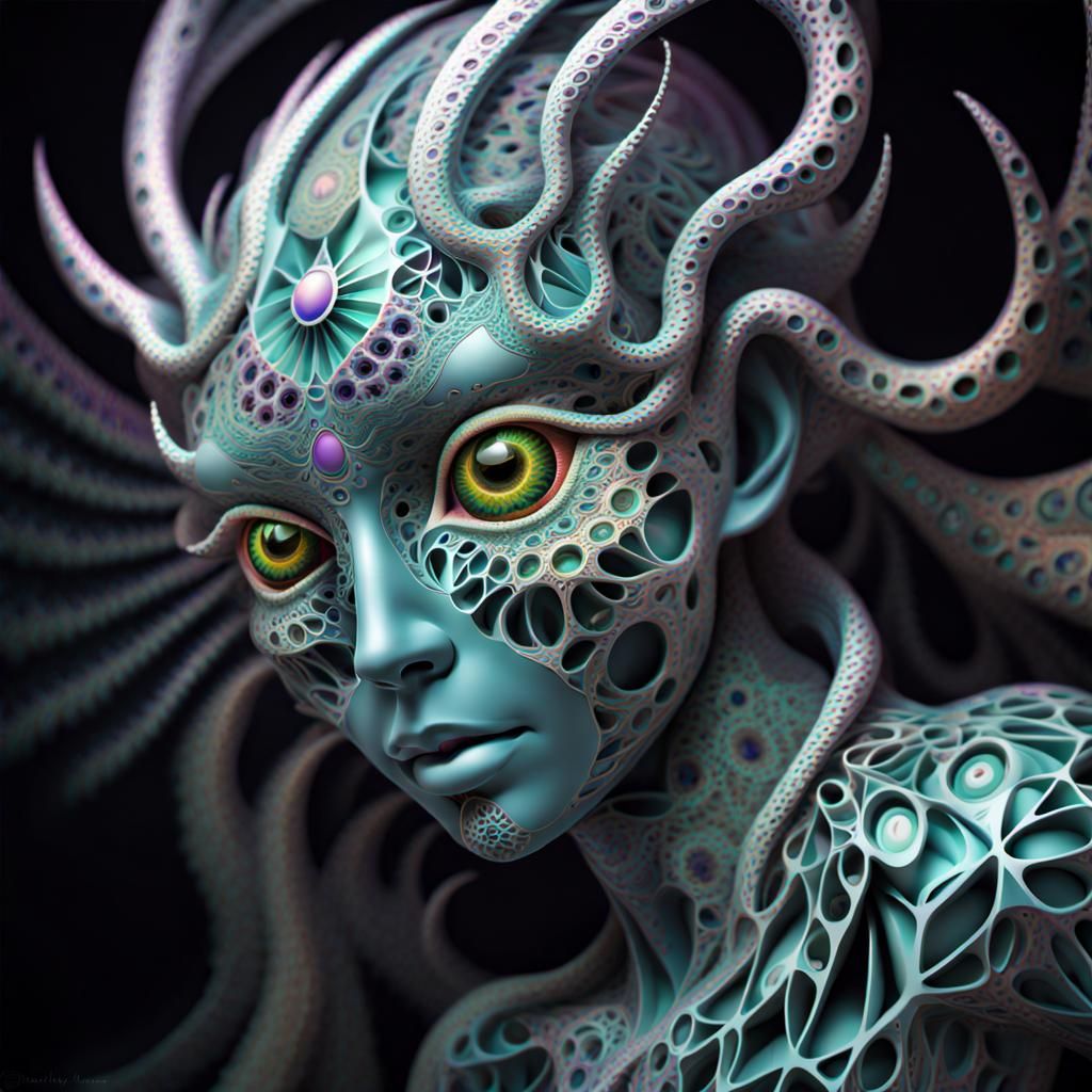 Psychedelic Fractal Geometry with Angel Number