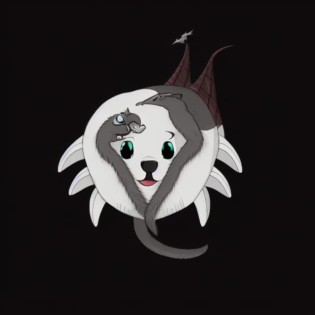 Hybrid Fursona: Seal, Malamute, Spider, Ghost, Shark, Dragon
