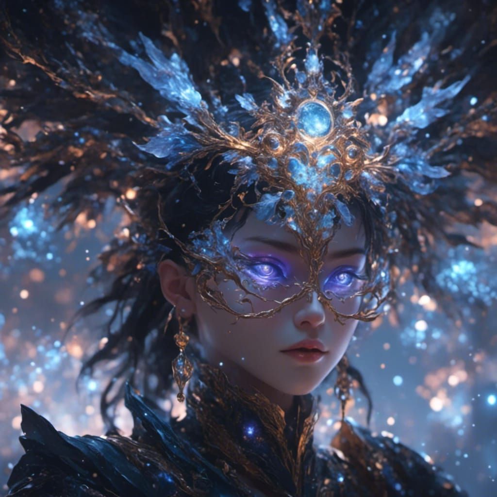 Crystalline Eye Summoned: A Digital Art Creation