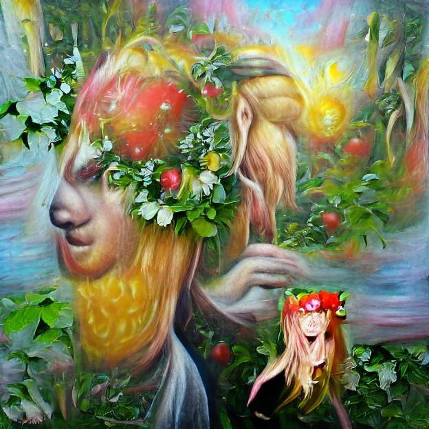 Idunn's Golden Apple Tree: A Norse Mythology Scene
