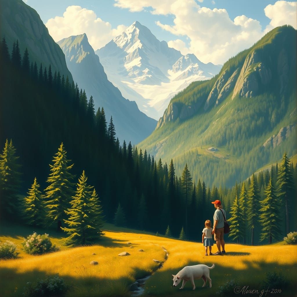 Ethereal Mountain Gathering in Lush Forests