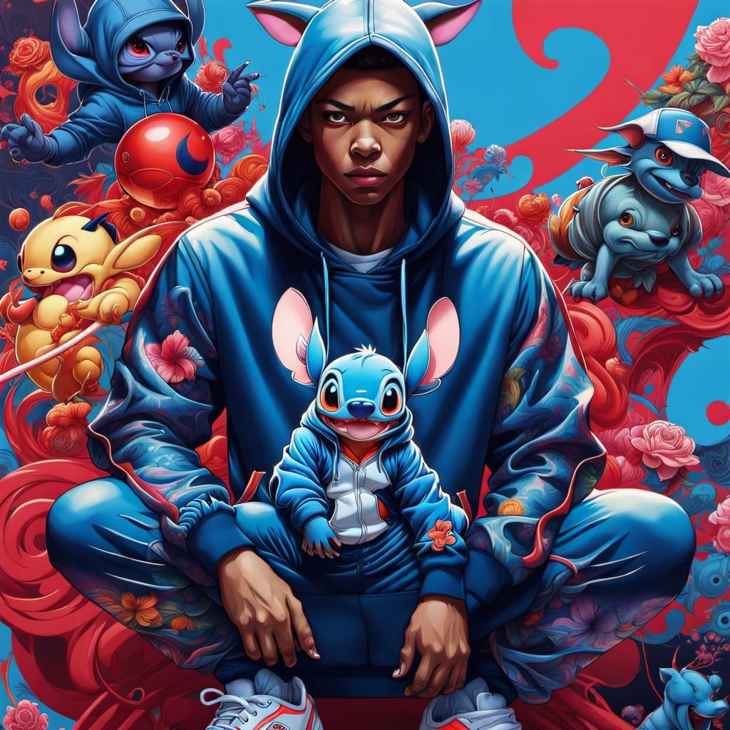 Collage art from stitch