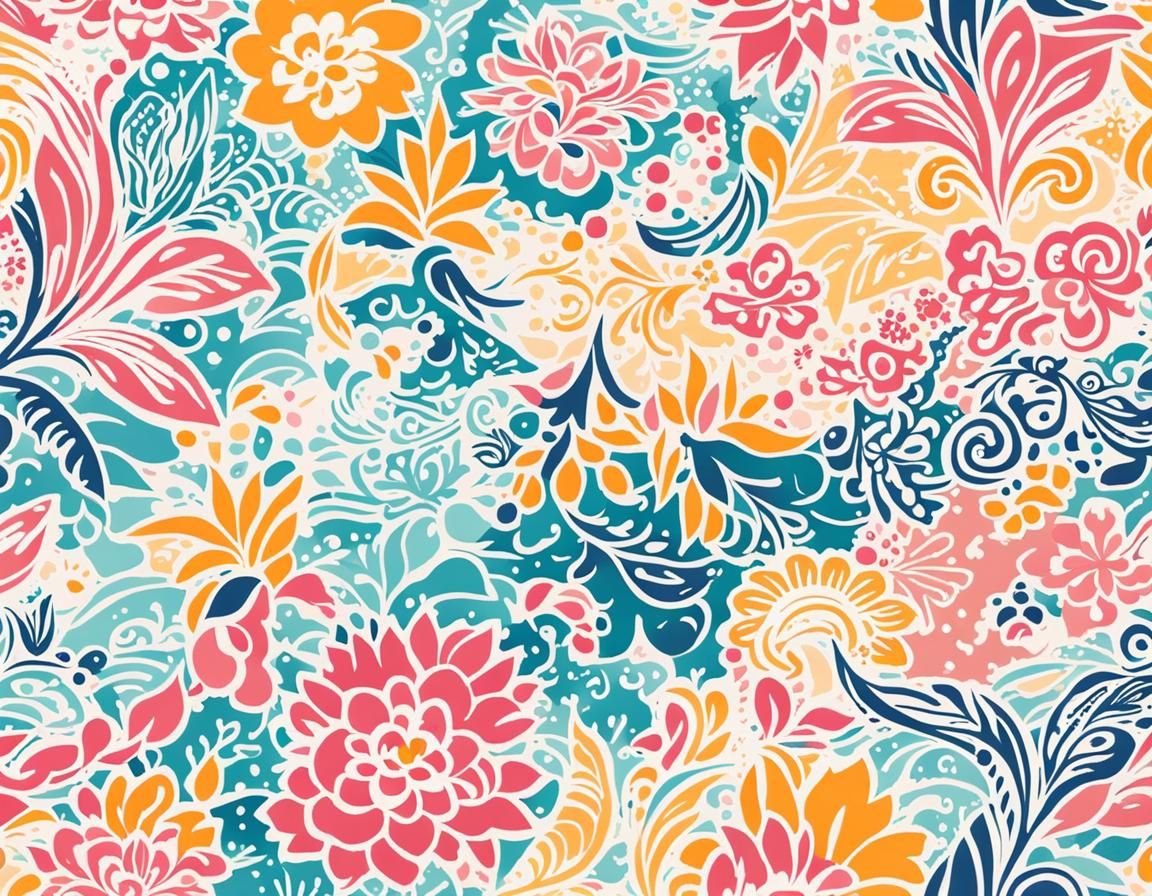 Batik Pattern flower theme