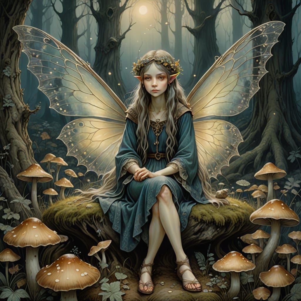 Enchanted Forest Fairy in Whimsical Fantasy Art