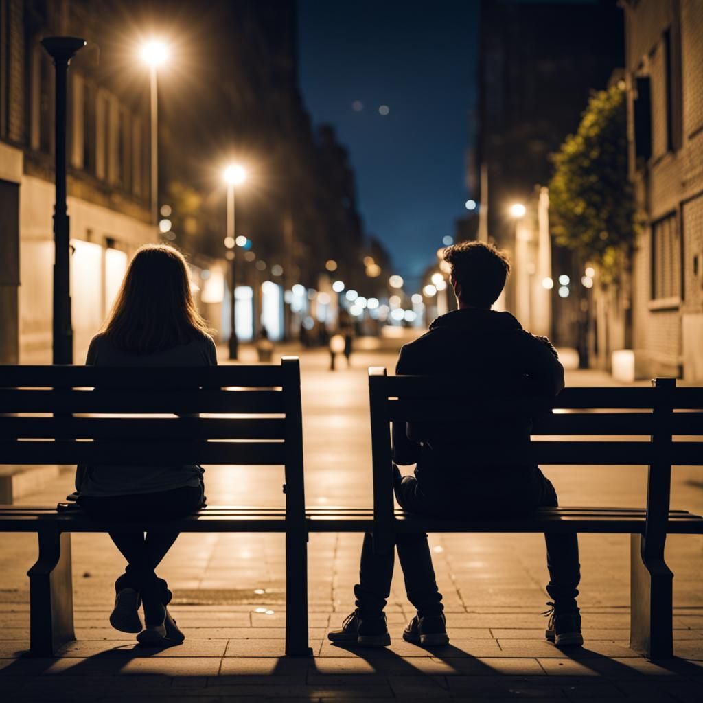 Friends Staring into the Night