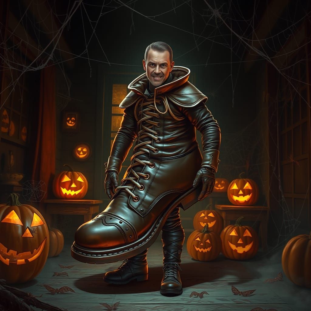 Hyperrealistic Halloween: Man in Shoe Costume