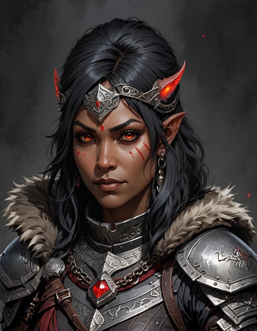 Duergar Earth Kineticist in Chainmail Portrait