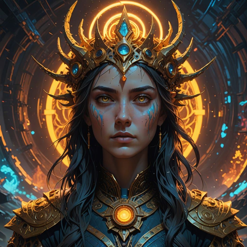 Surreal Golden Goddess Unveils Mystical Beauty in Dreamlike ...