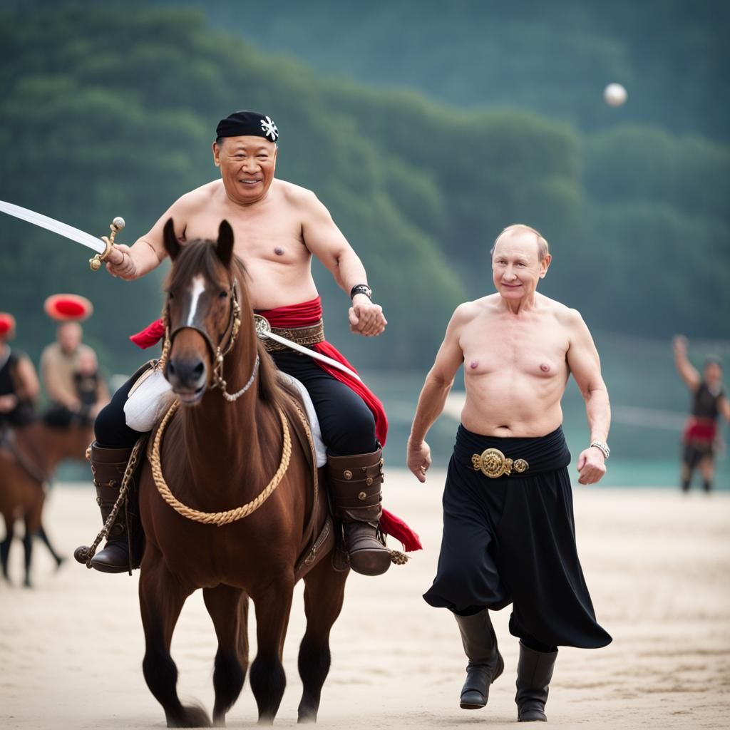 Xi Jinping and Putin Play with Earth