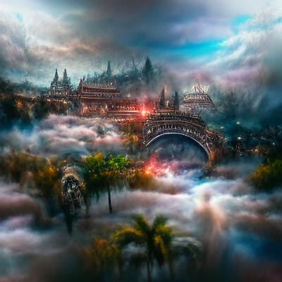 Ethereal Secret World: A Dramatic Digital Painting