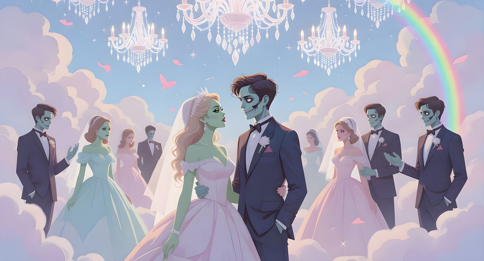 Zombie Prom Night in Pastel Dreamscape