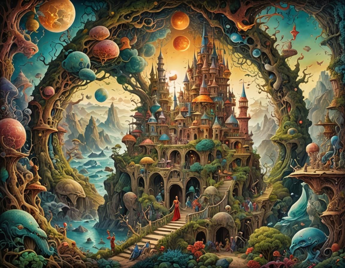 Surreal Fantasy Book Cover Art: Antipodes of the Mind