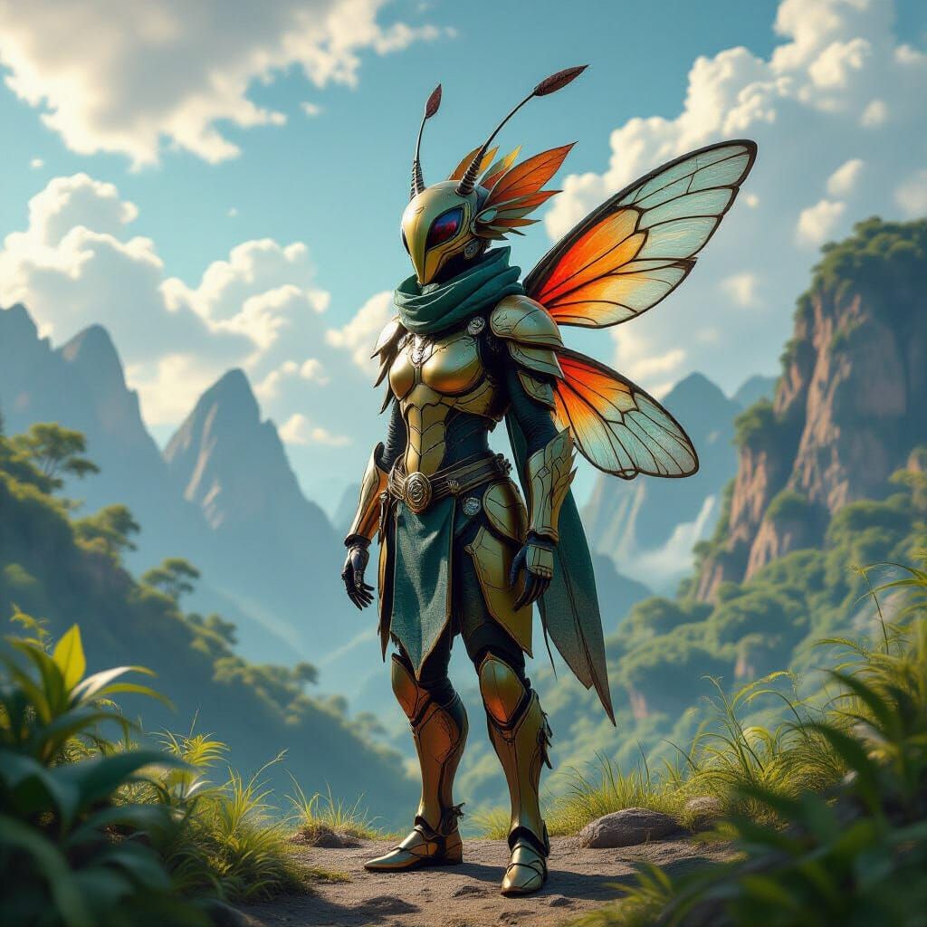 Alien Insectoid Plant Hybrid in Exotic World