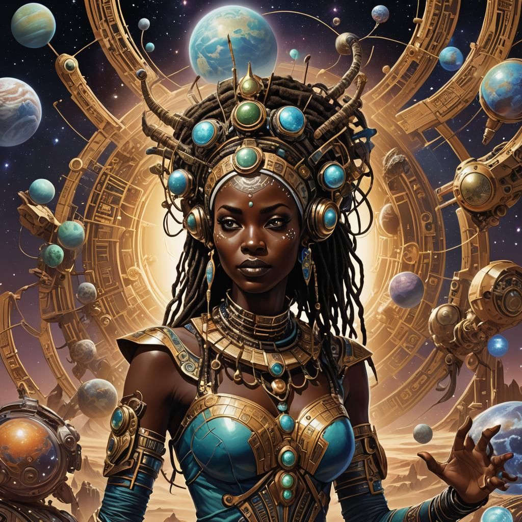 Cybernetic Hero Addresses Reader in Sci-Fi Setting