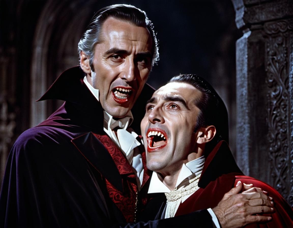 Christopher Lee as Dracula in Hammer Horror Film
