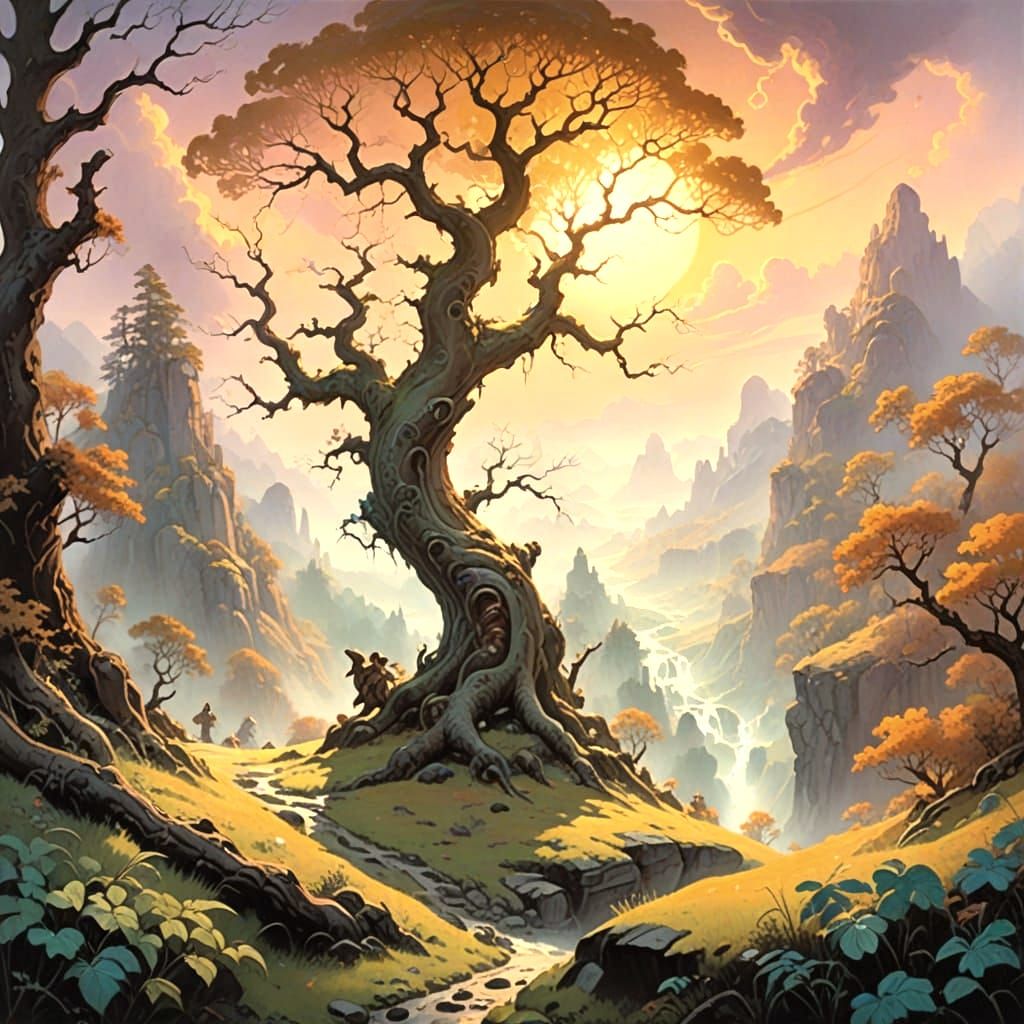 Ethereal Unity Scene in Dreamy Fantasy Style