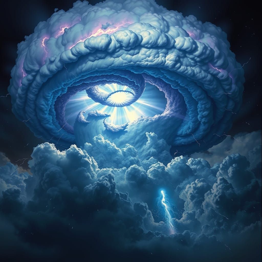 Ominous Maelstrom: Dark Storm Clouds Unleash a Biblical Down...