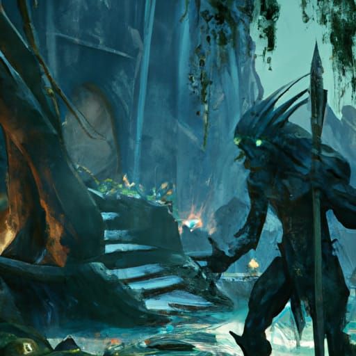 Detailed Matte Painting of a Fantastical Lich