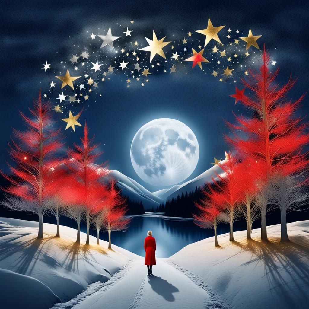 Enchanted Christmas Eve: A Surreal Journey