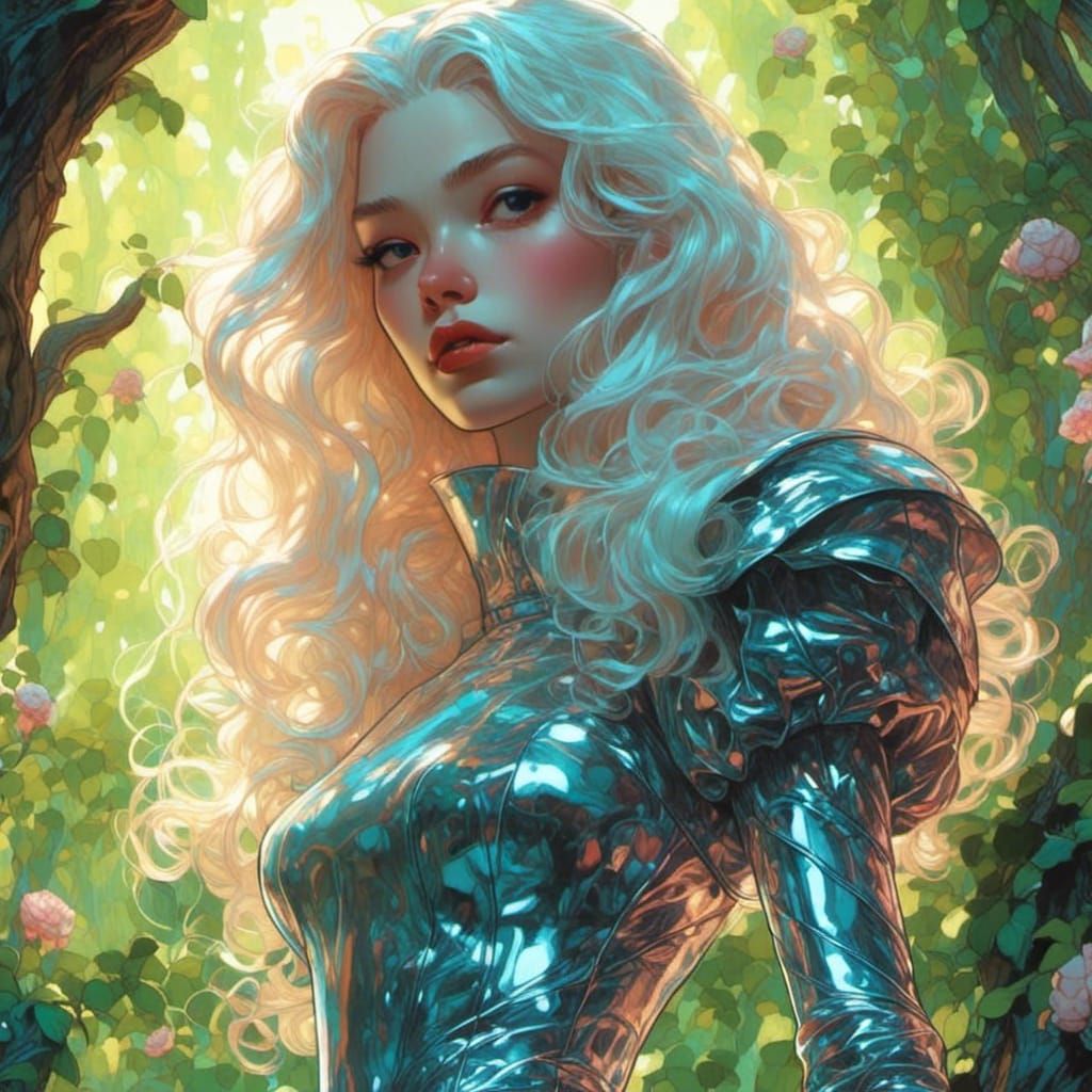 Kawaii Villain in a Magical Forest, Digital Comic Art