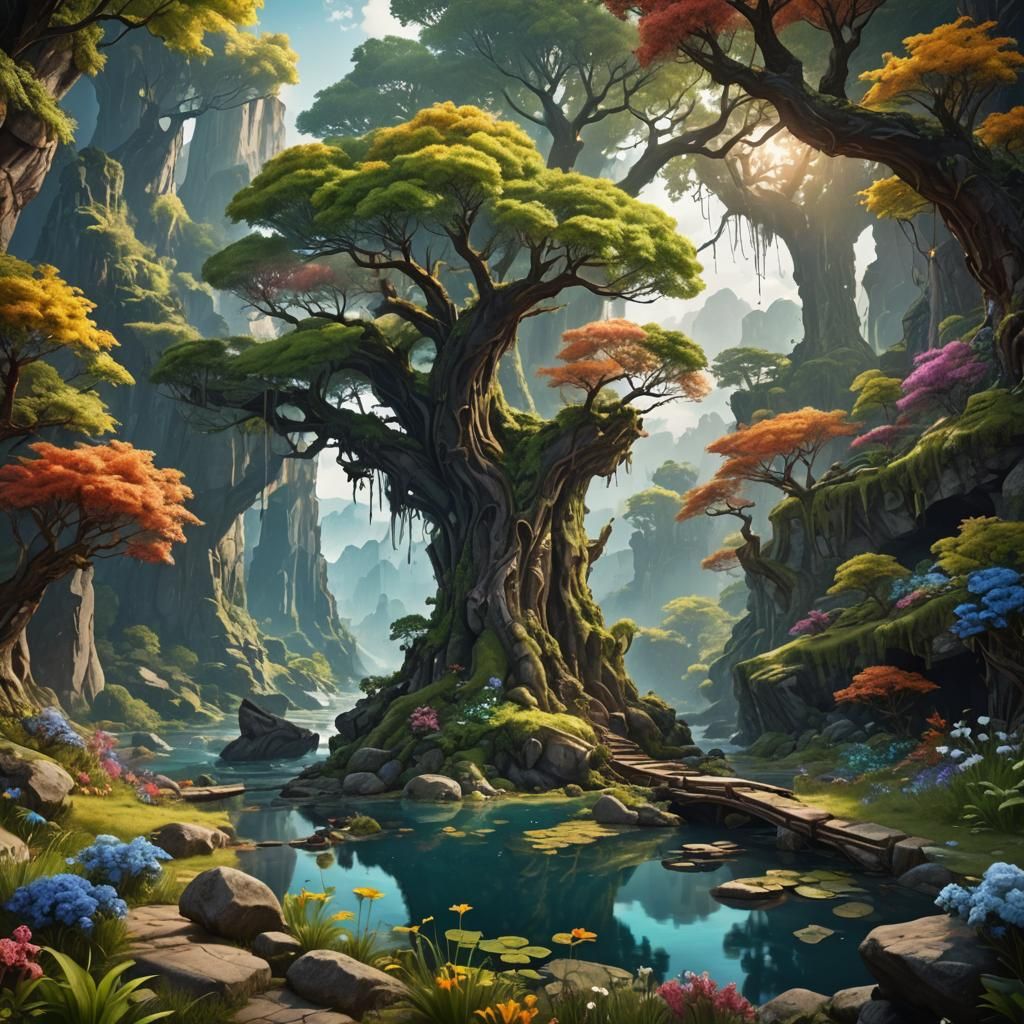 Contrasting Emotions in Nature: A Matte Painting