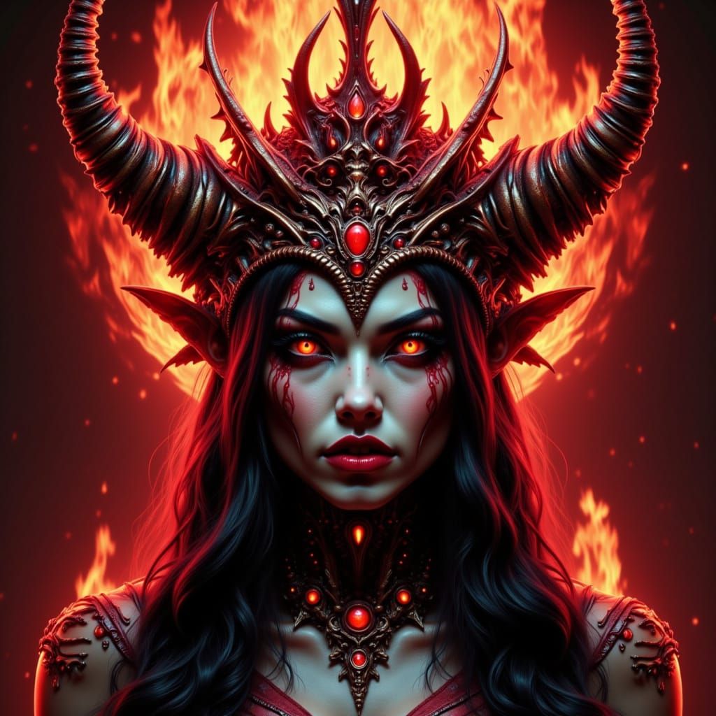 Queen of the Damned Crowned in Bones and Flames