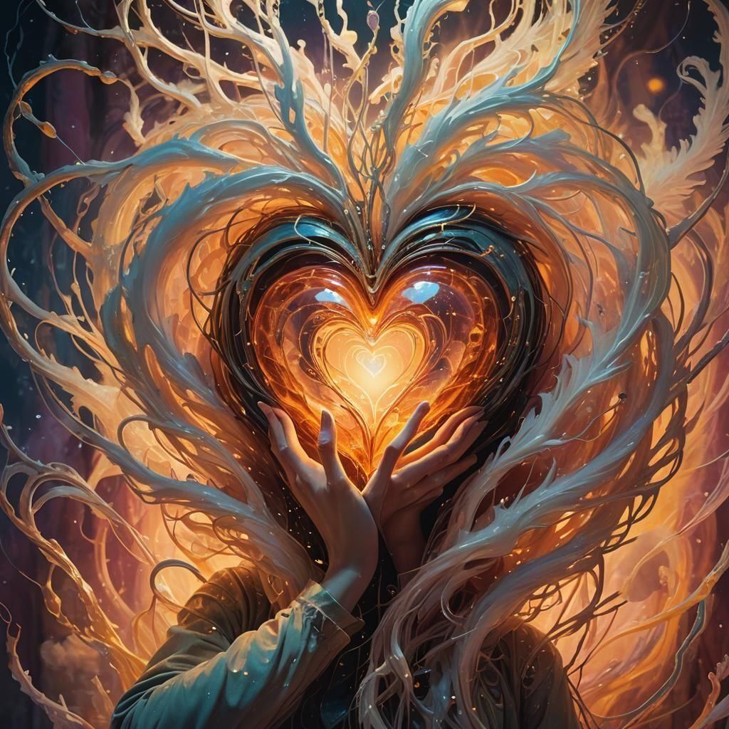 Abstract Love: Detailed Matte Painting in Deep Color