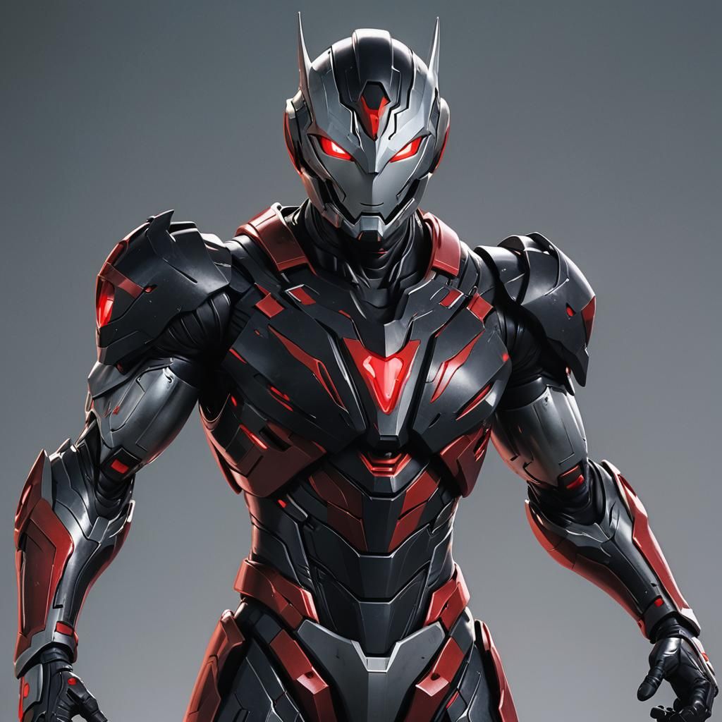 Ultraman Manga Scan with Red Eyes in Anime Style