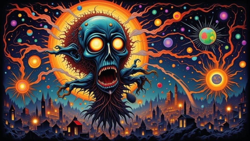 Aphex Twin Portrait as Impasto Style Painting