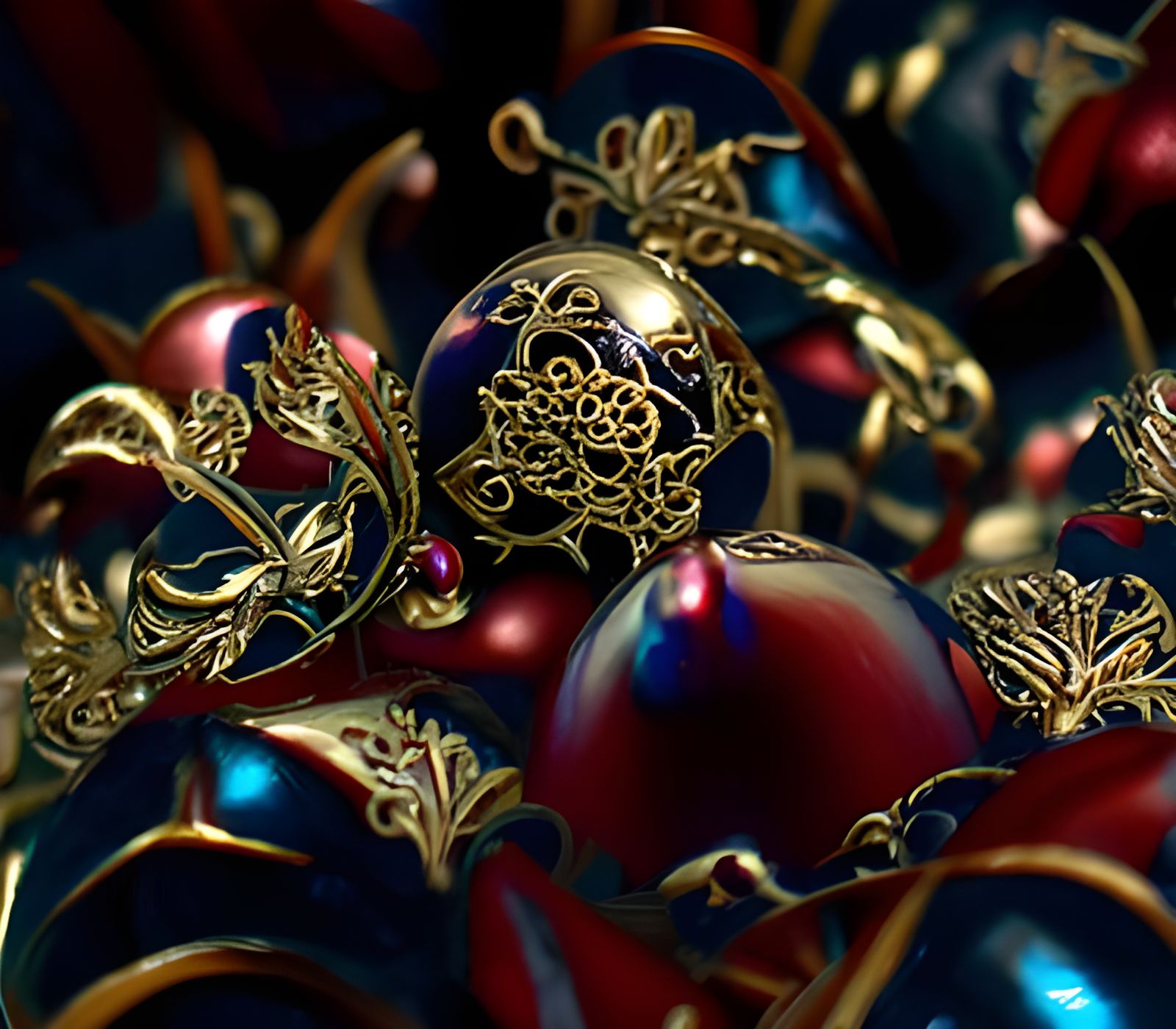 Ornate Filigree Eggs